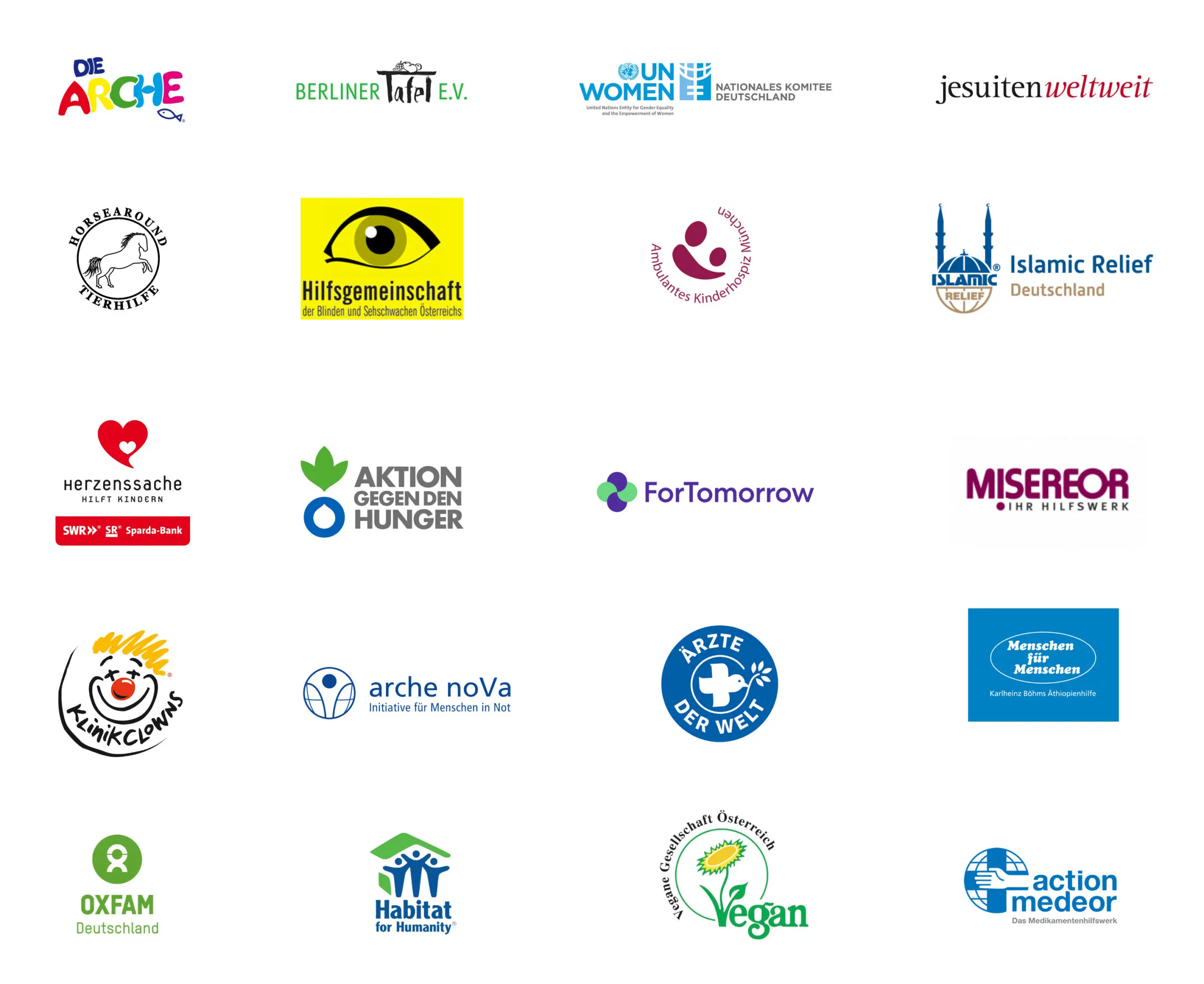 Logos von ausgewählten Kund*innen der FundraisingBox