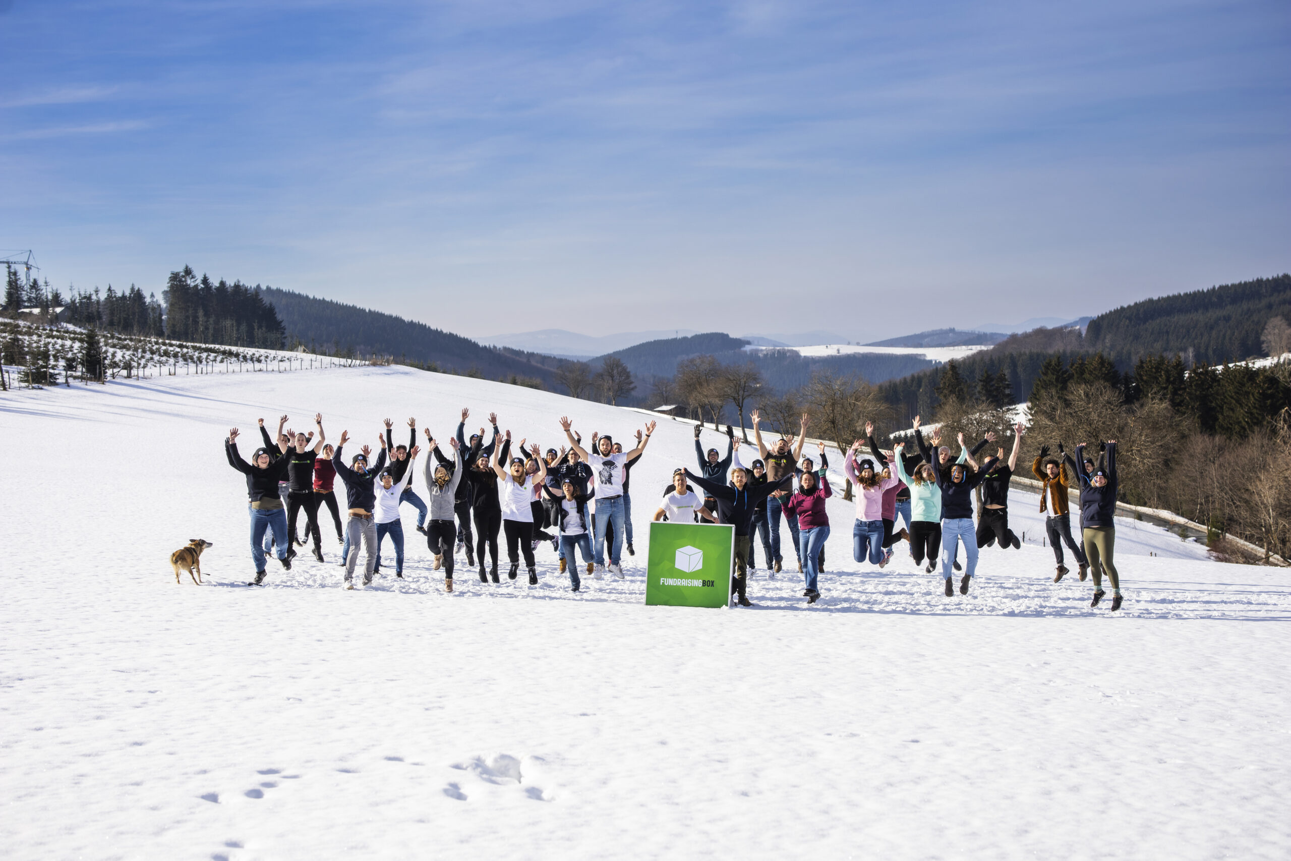 Teambild der Wikando im Schnee