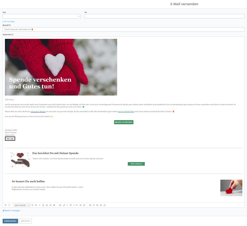 Newsletter als HTML-Mail