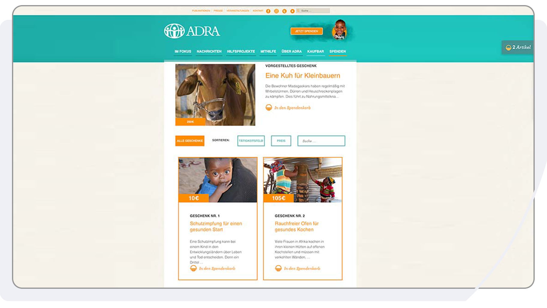 Kreiere mit der Charity Shop API der FundraisingBox Deinen eigenen Spendenshop.
