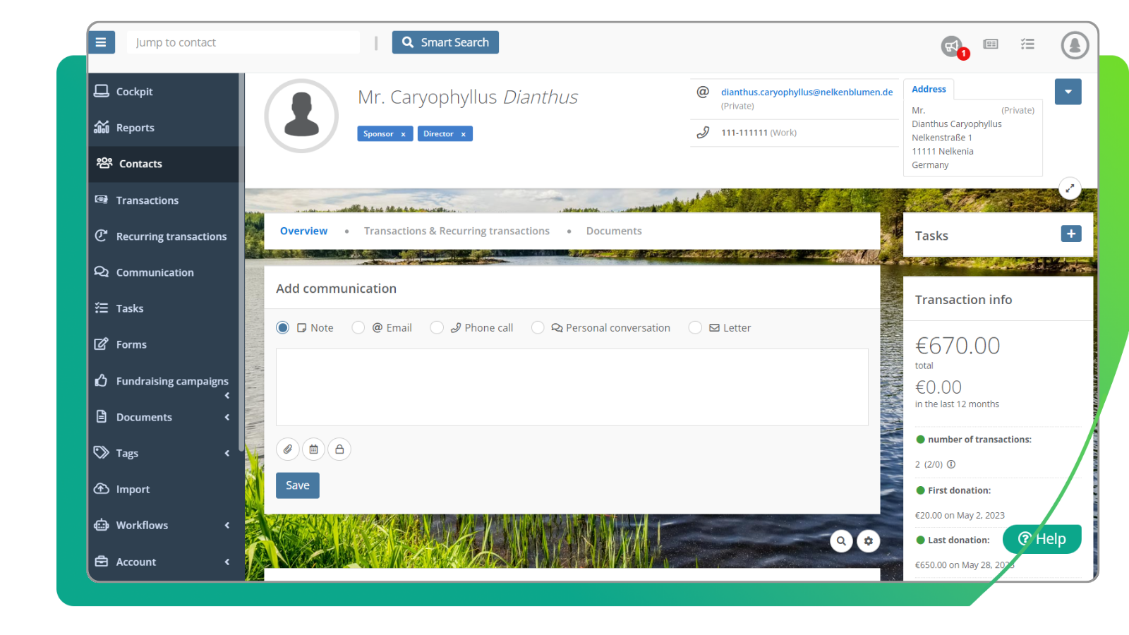 CRM for NGOs manage your contacts easily