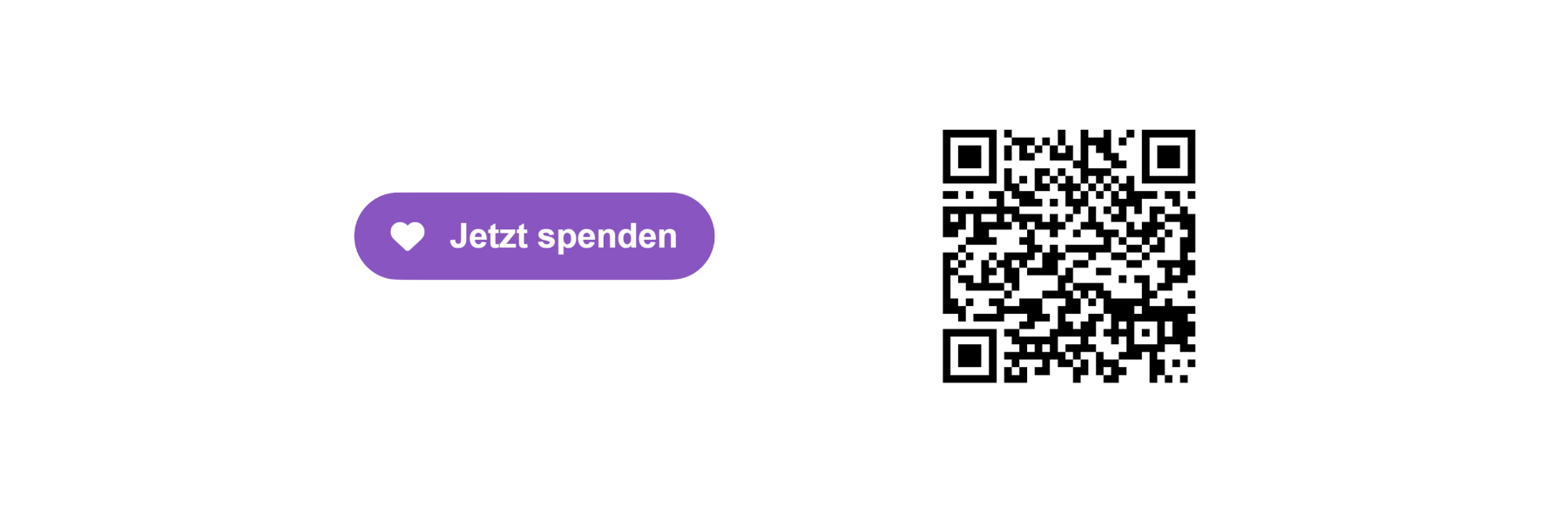 Spenden-Button und QR-Code