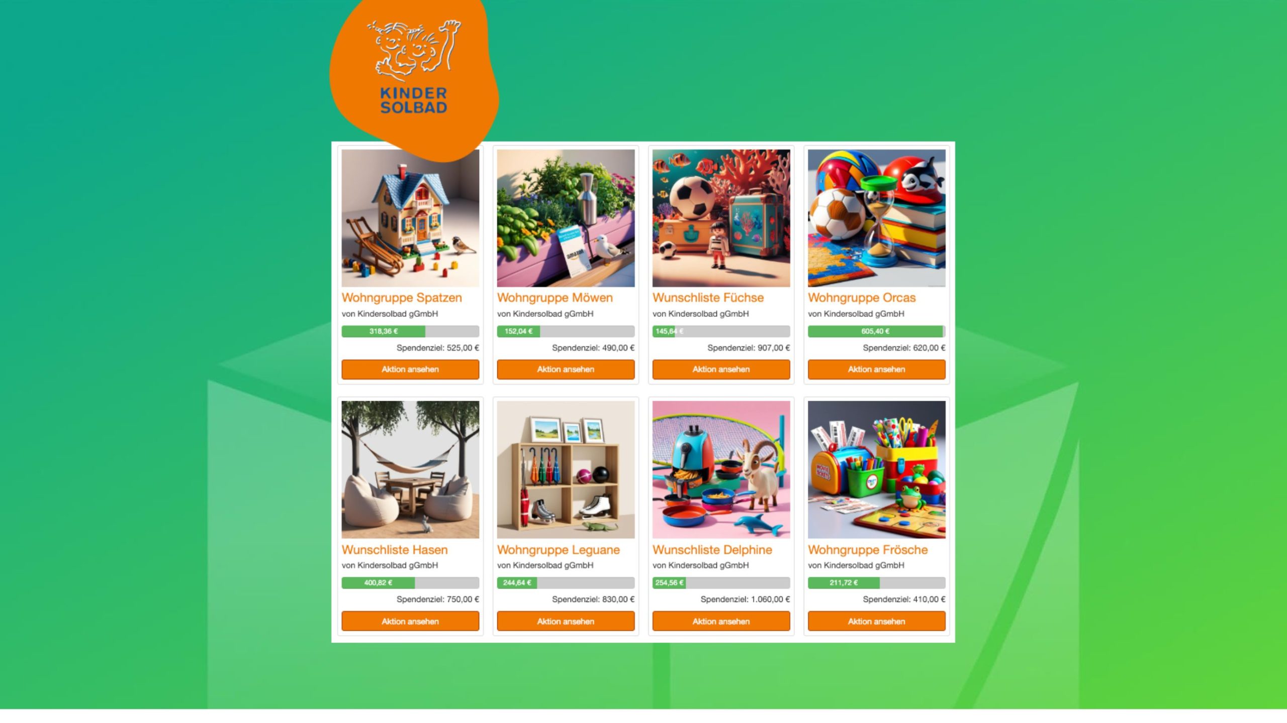 Spendenaktionen des Kindersolbads