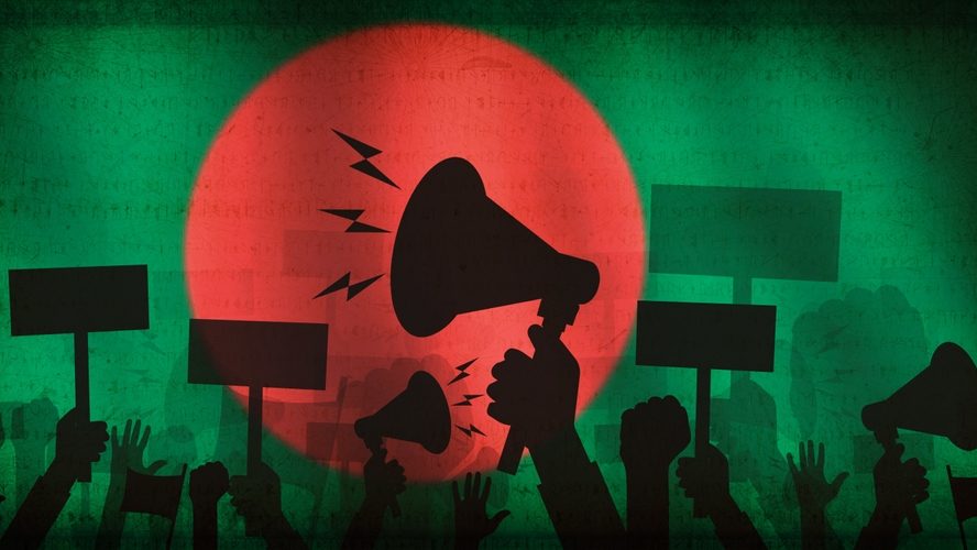 Abstrakte Darstellung eines Protests
