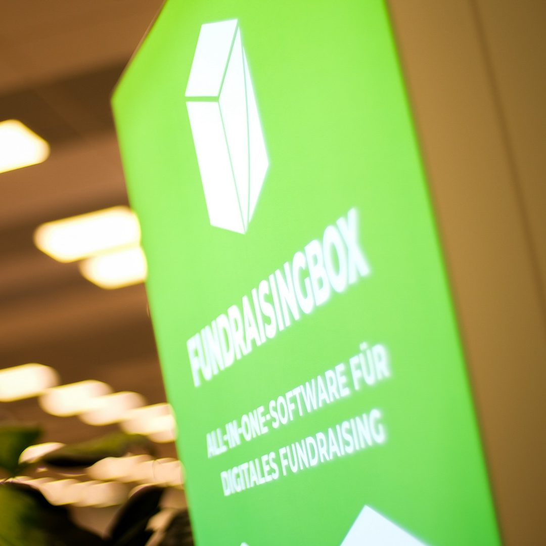 Der Stand der FundraisingBox am DFK 2024