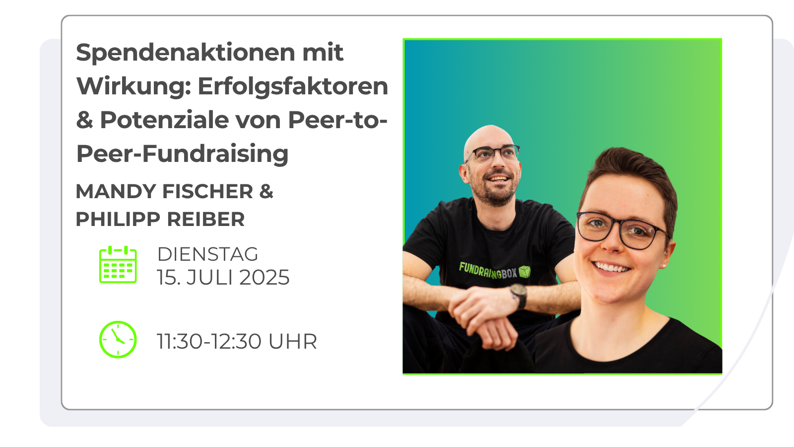 Webinar Spendenaktionen