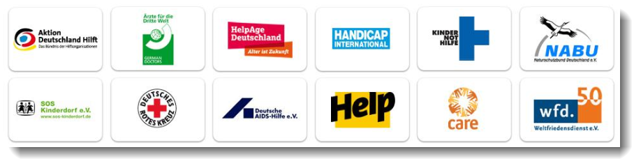 Logos der ersten Kunden der FundraisingBox