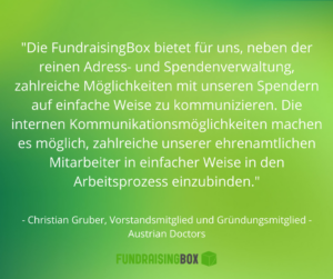 Zitat von Austrian Doctors zu CRM für Non Profit